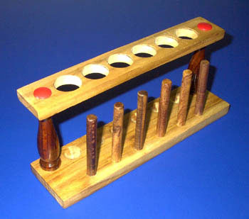 Image of Test Tube Rack - Wood, 6 holes